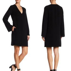 Theory Ulyssa Admiral Crepe V Neck Shift Dress M